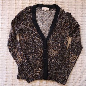 NWOT Tory Burch Animal Print Cardigan